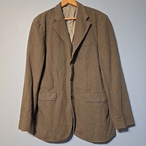 Bananas Republic Linen Blend Men's Brown Blazer Size 42L